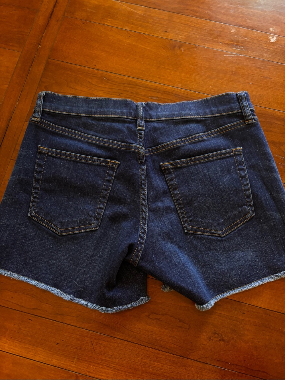 J. Crew Jean Shorts Dark Indigo Frayed Raw Hem SZ 26 Preppy Summer - Picture 7 of 9